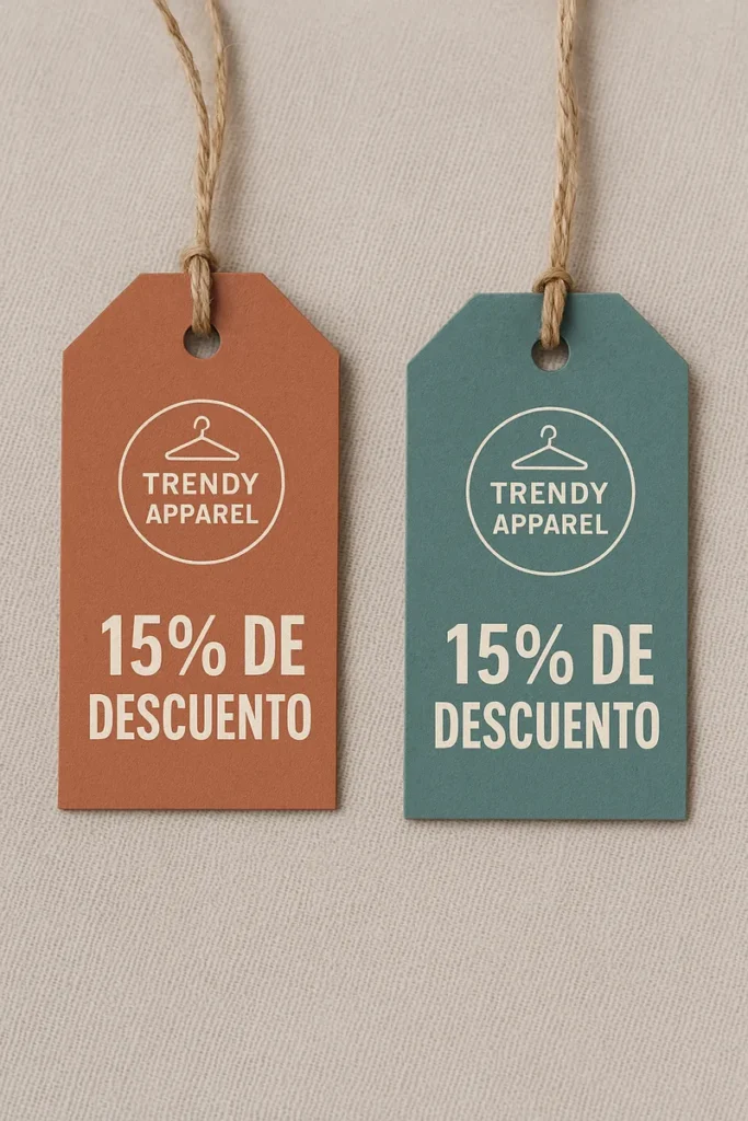etiquetas de carton de descuento