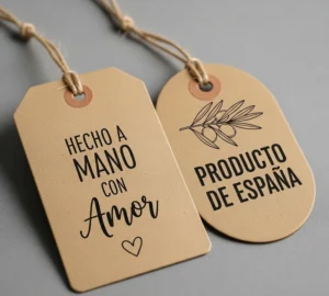 etiquetas de cartón personalizadas de una fabrica de ropa